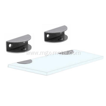 Powder Coated Metal Furniture Glass Shelf Clamp